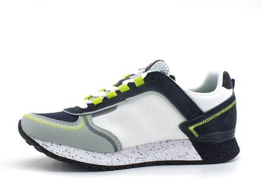 COLMAR Travis Sport Jockey 040 Sneaker White Indigo Lime - Sandrini Calzature e Abbigliamento