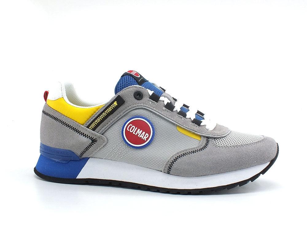 COLMAR Travis Sport Sneaker Grey Royal Blue Yellow TRAVISSPORTCOLORS - Sandrini Calzature e Abbigliamento