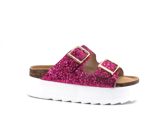 COLORS OF CALIFORNA Ciabatta Platform Glitter Rosa Fuxia - Sandrini Calzature e Abbigliamento