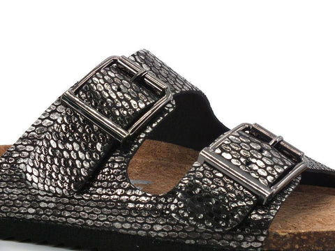 COLORS OF CALIFORNIA Ciabatta 2 Fibbie Black Snake HC.BIO057 - Sandrini Calzature e Abbigliamento