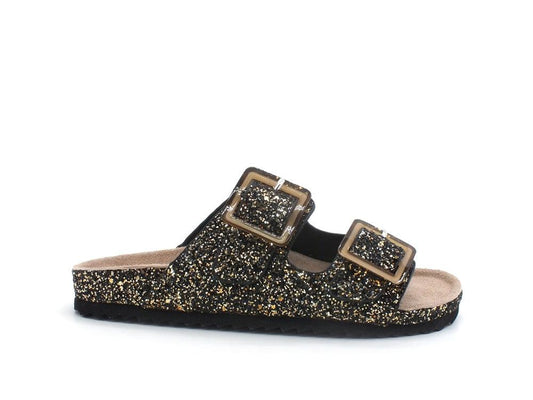 COLORS OF CALIFORNIA Ciabatta Fibbie Glitter Black HC.BIO047-BIS - Sandrini Calzature e Abbigliamento