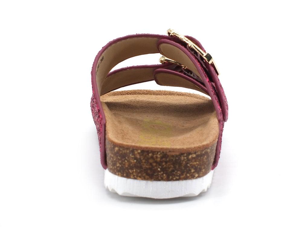 COLORS OF CALIFORNIA Ciabatta Fibbie Glitter Fuxia HC.BIO035 - Sandrini Calzature e Abbigliamento