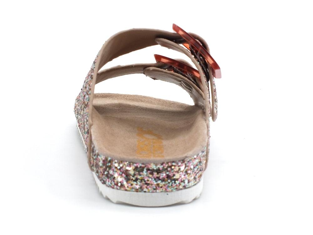 COLORS OF CALIFORNIA Ciabatta Fibbie Glitter Pink HC.BIO047-BIS - Sandrini Calzature e Abbigliamento