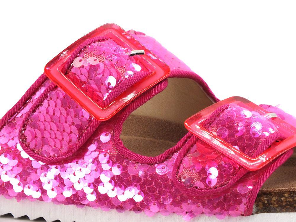 COLORS OF CALIFORNIA Ciabatta Fibbie Pailettes Fuxia HC.BIO062 - Sandrini Calzature e Abbigliamento
