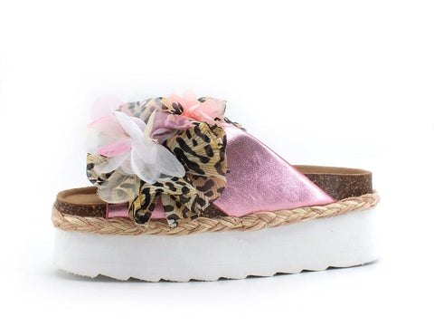 COLORS OF CALIFORNIA Ciabatta Platform Fiori Pink HC.BES042 - Sandrini Calzature e Abbigliamento