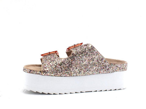 COLORS OF CALIFORNIA Ciabatta Platform Glitter Pink HC.BES031 - Sandrini Calzature e Abbigliamento