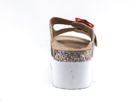 COLORS OF CALIFORNIA Ciabatta Platform Glitter Pink HC.BES031 - Sandrini Calzature e Abbigliamento