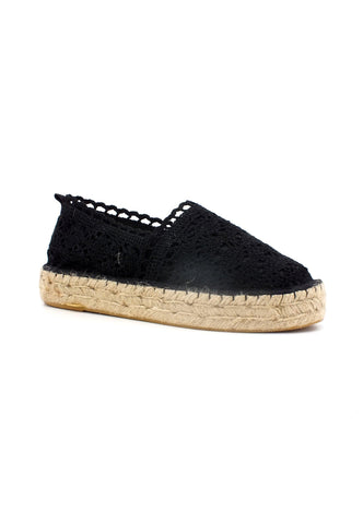 COLORS OF CALIFORNIA Espadrillas Pizzo Donna Black HC.ESPA02 - Sandrini Calzature e Abbigliamento