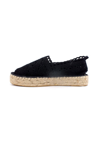 COLORS OF CALIFORNIA Espadrillas Pizzo Donna Black HC.ESPA02 - Sandrini Calzature e Abbigliamento