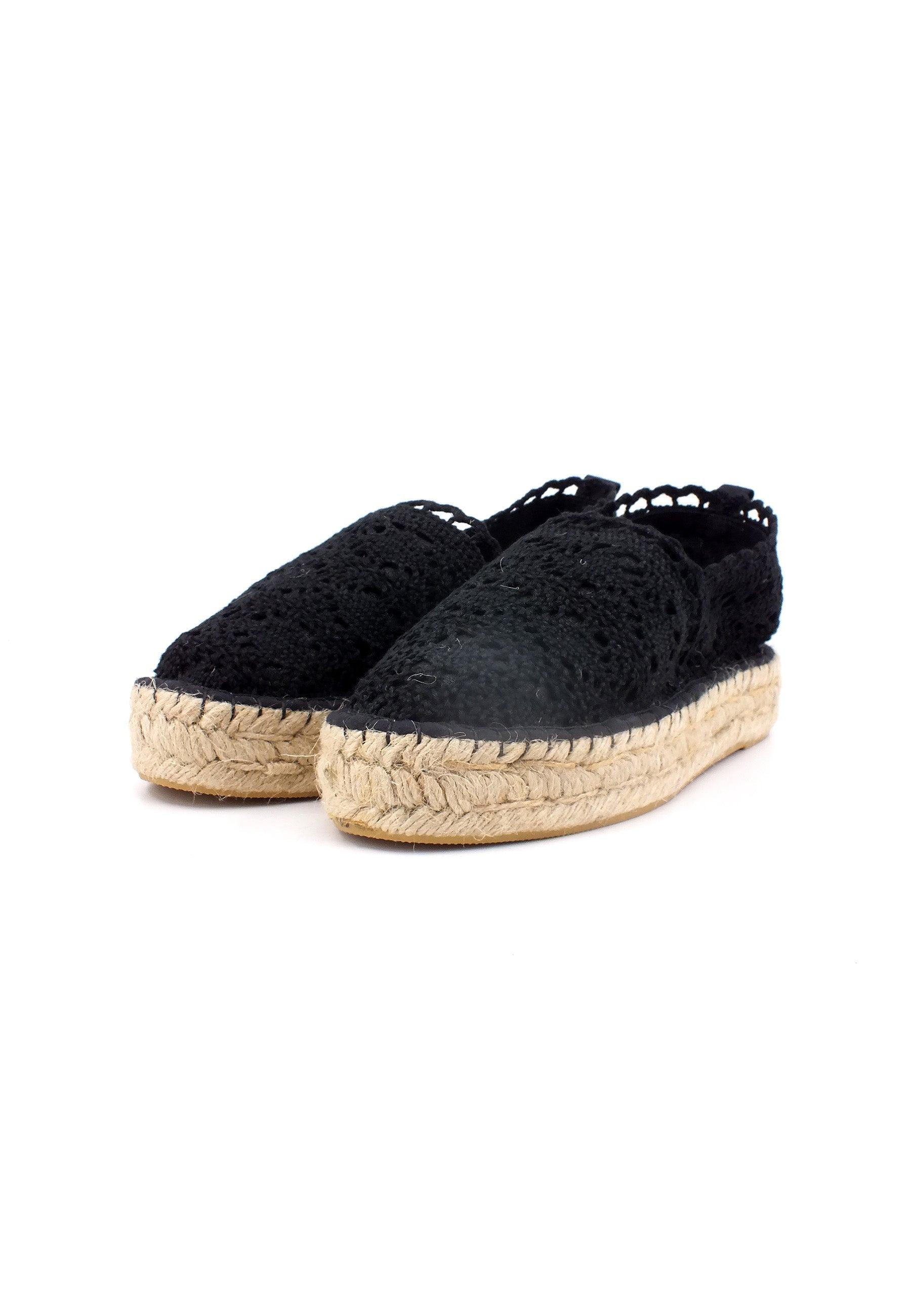 COLORS OF CALIFORNIA Espadrillas Pizzo Donna Black HC.ESPA02 - Sandrini Calzature e Abbigliamento