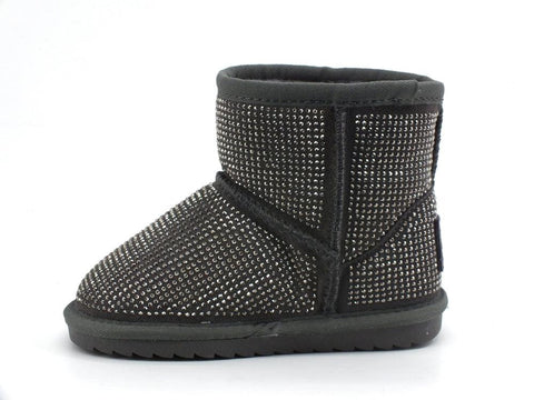 COLORS OF CALIFORNIA Stivaletto Pelo Strass Dark Grey HC.YK055-F19 - Sandrini Calzature e Abbigliamento