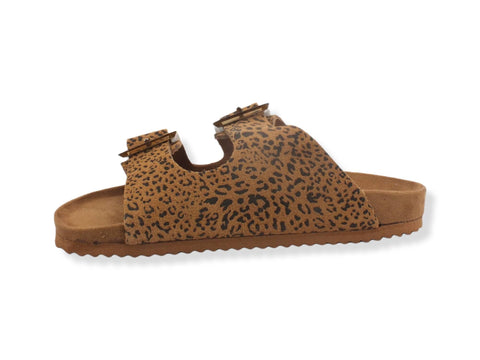 COLORS OF CALIFORNIA Suede Ciabatta Leopard Tan HC.BIO087 - Sandrini Calzature e Abbigliamento