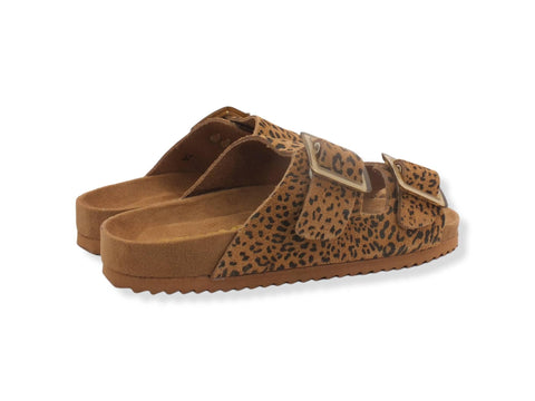 COLORS OF CALIFORNIA Suede Ciabatta Leopard Tan HC.BIO087 - Sandrini Calzature e Abbigliamento