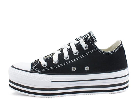 CONVERSE C.T. All Star Layer Sneakers Platform Black 563970C - Sandrini Calzature e Abbigliamento