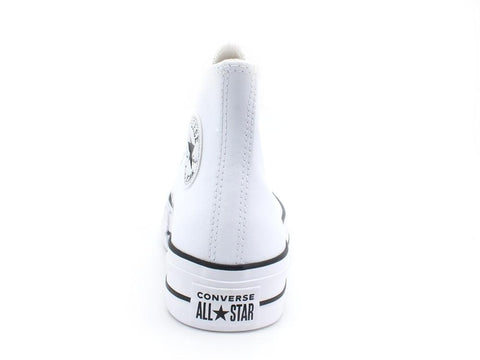 CONVERSE C.T. All Star Lift Hi Sneaker Leather White Black 561676C - Sandrini Calzature e Abbigliamento