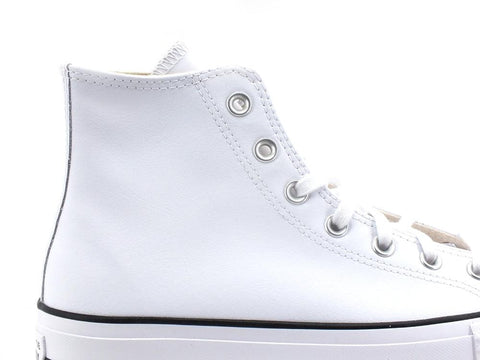CONVERSE C.T. All Star Lift Hi Sneaker Leather White Black 561676C - Sandrini Calzature e Abbigliamento