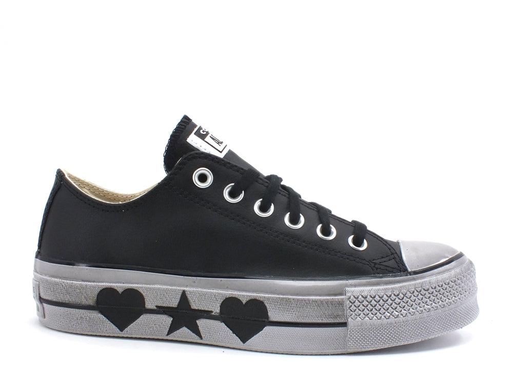 CONVERSE C.T. All Star Lift Leather Limited Edition Black Wordmarks 569118C - Sandrini Calzature e Abbigliamento