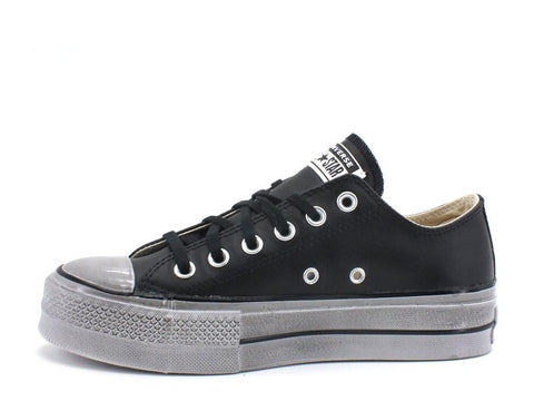 CONVERSE C.T. All Star Lift Leather Limited Edition Black Wordmarks 569118C - Sandrini Calzature e Abbigliamento