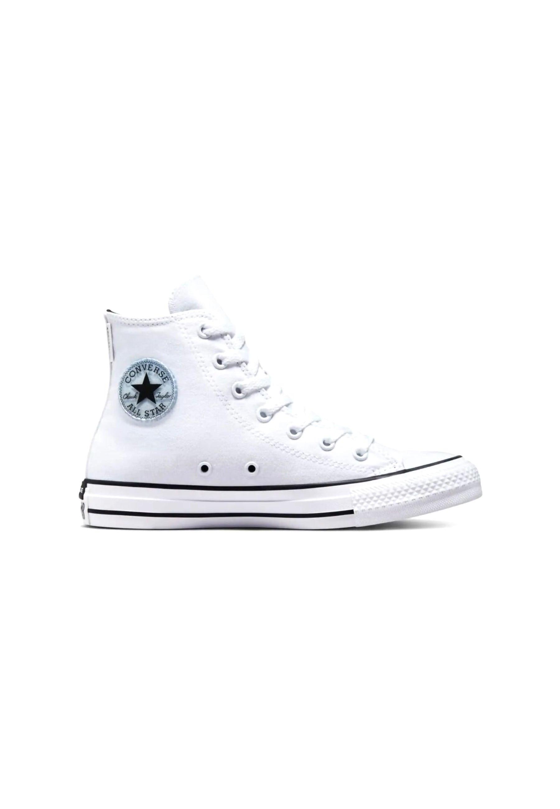 CONVERSE Chuck Taylor All Star Hi Sneaker Donna White Black A02608C - Sandrini Calzature e Abbigliamento