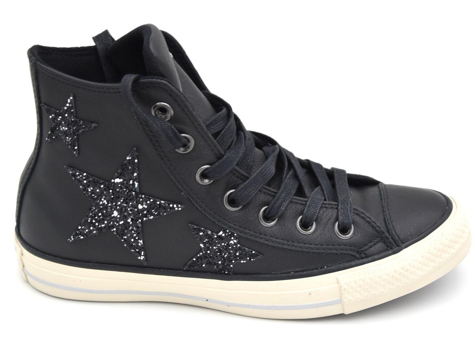 CONVERSE CT All Star Hi Sneakers Black Pure Silver 559012C - Sandrini Calzature e Abbigliamento