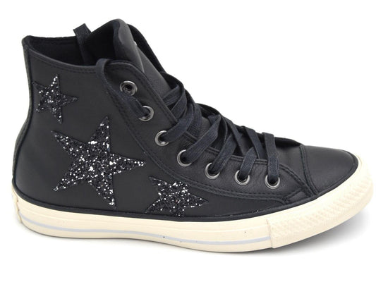 CONVERSE CT All Star Hi Sneakers Black Pure Silver 559012C - Sandrini Calzature e Abbigliamento