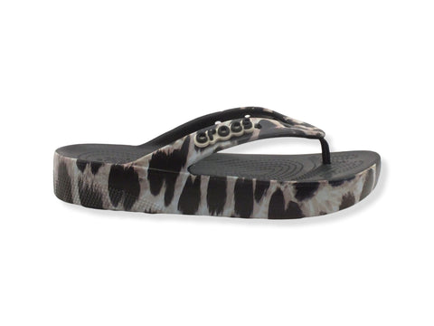 CROCS Cls Platform Animal Remix Infradito Gomma Donna Black Leopard 207845-0CU - Sandrini Calzature e Abbigliamento