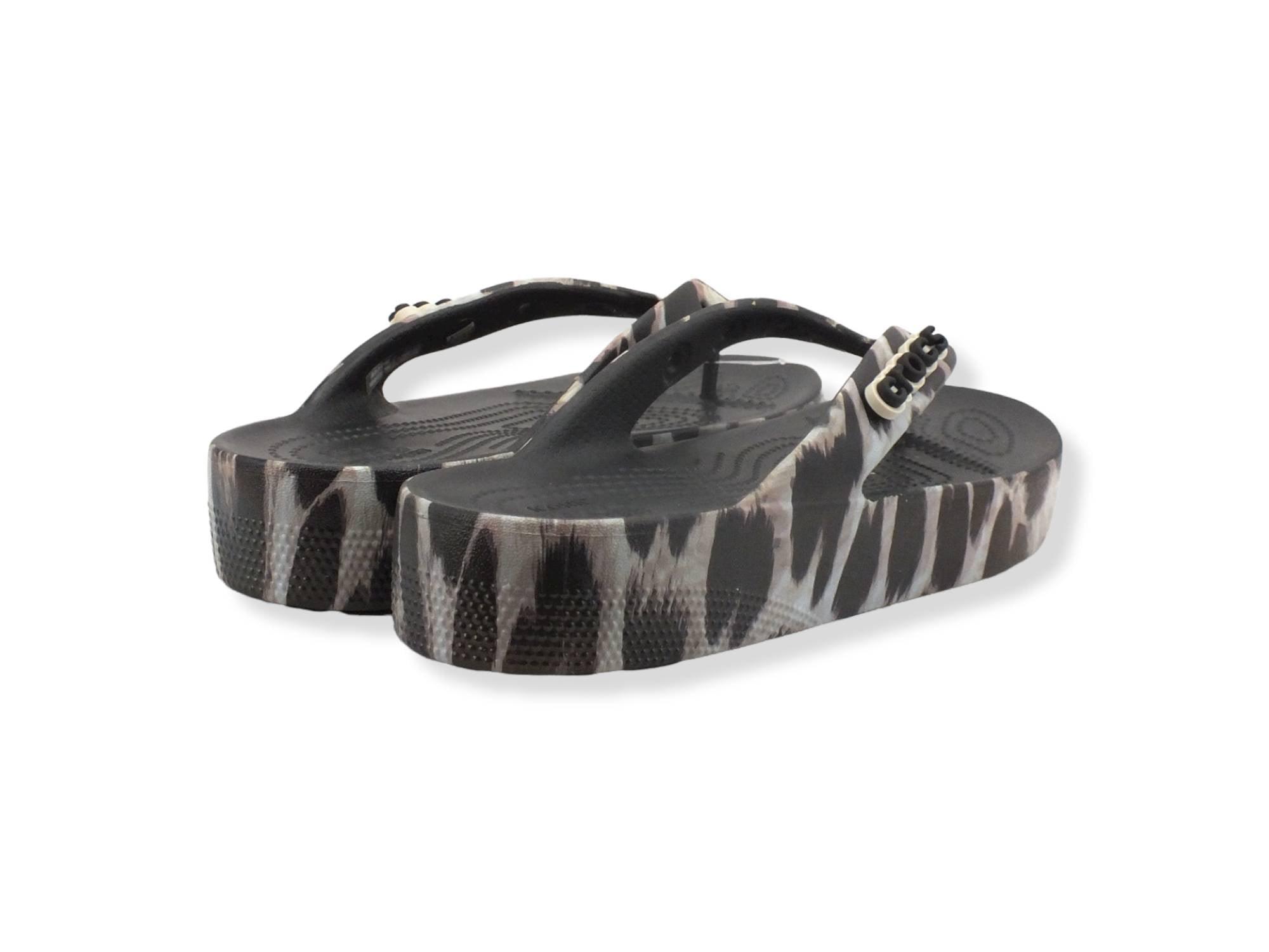 CROCS Cls Platform Animal Remix Infradito Gomma Donna Black Leopard 207845-0CU - Sandrini Calzature e Abbigliamento