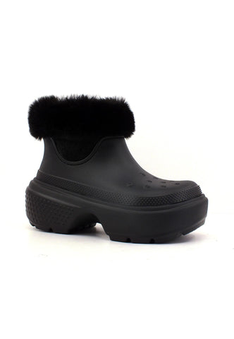 CROCS Stomp Lined Boot Stivaletto Pelo Donna Black 208718-001 - Sandrini Calzature e Abbigliamento