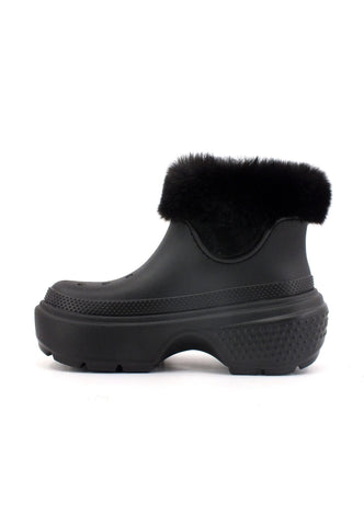 CROCS Stomp Lined Boot Stivaletto Pelo Donna Black 208718-001 - Sandrini Calzature e Abbigliamento