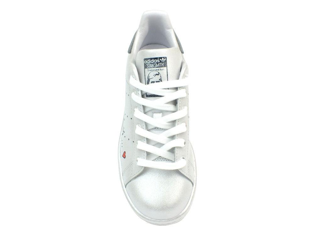 CUSTOM / ADIDAS Stan Smith White Blue Silver Spray COME NELLE FAVOLE M20325 - Sandrini Calzature e Abbigliamento