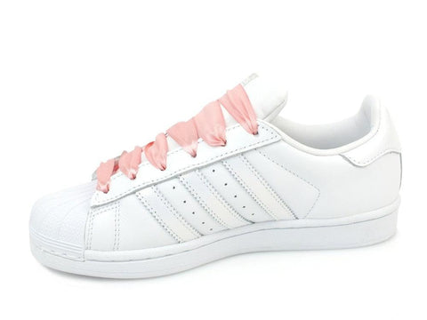 CUSTOM / ADIDAS Superstar White Pink AQ1214 - Sandrini Calzature e Abbigliamento