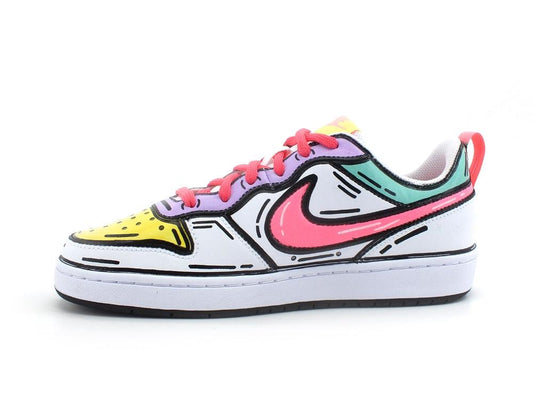 CUSTOM / NIKE Court Boroungh Low 2 GS Comics Sneaker - Sandrini Calzature e Abbigliamento