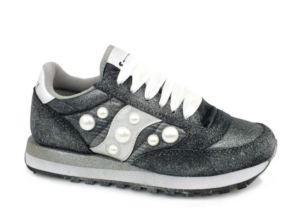 CUSTOM / SAUCONY Jazz Original Black Silver Spray S2044-449 - Sandrini Calzature e Abbigliamento