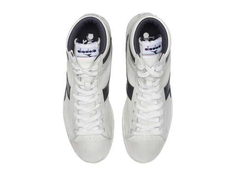 DIADORA Game High Waxed White Blue 501.159657 - Sandrini Calzature e Abbigliamento