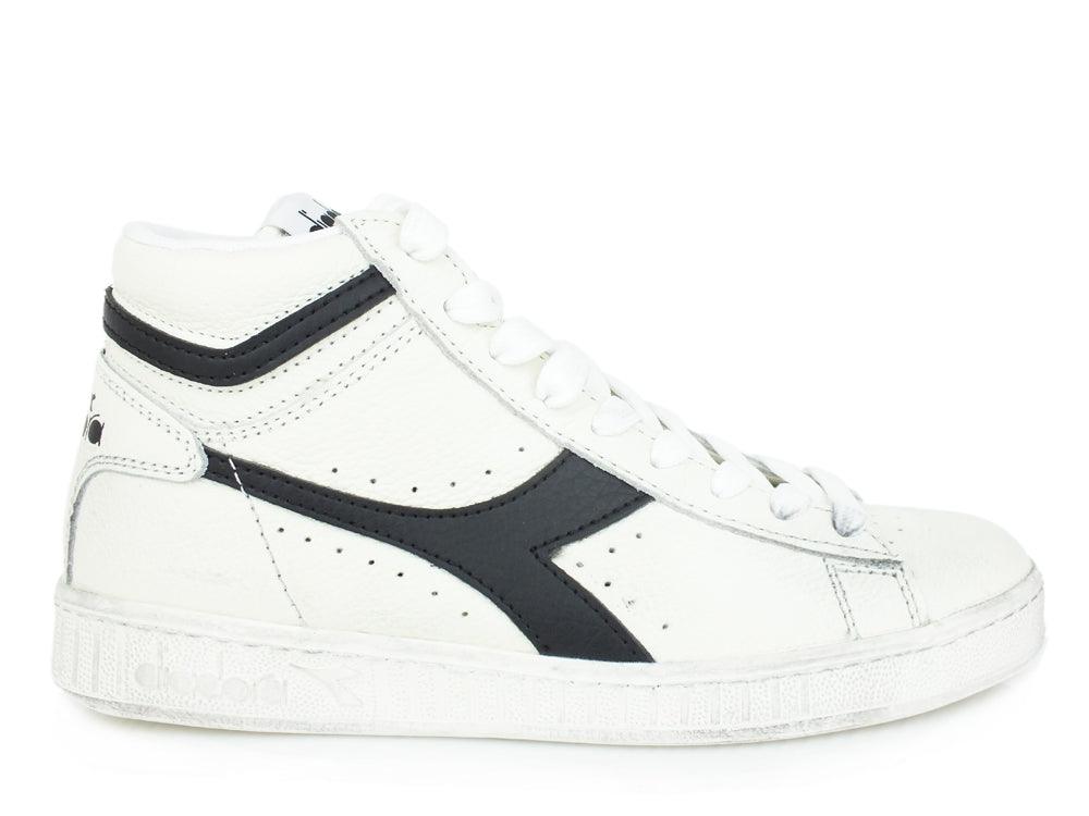 DIADORA Game L High Waxed White Black 501.159657C0351 - Sandrini Calzature e Abbigliamento