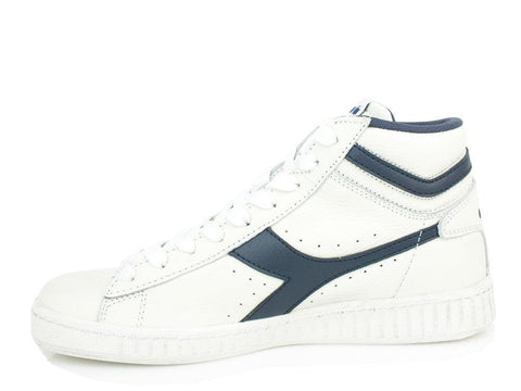 DIADORA Game L High Waxed White Blue 501.159657 - Sandrini Calzature e Abbigliamento