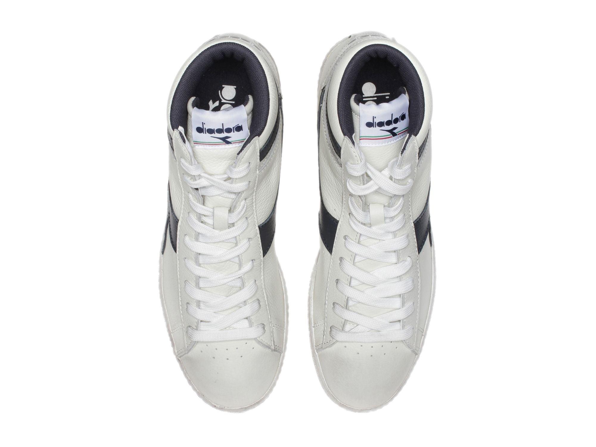 DIADORA Game L High Waxed White Blue 501.159657C5262 - Sandrini Calzature e Abbigliamento