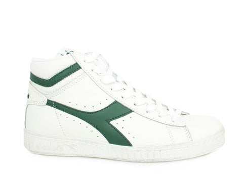 DIADORA Game L High Waxed White Fogliame 501.159657C1161 - Sandrini Calzature e Abbigliamento