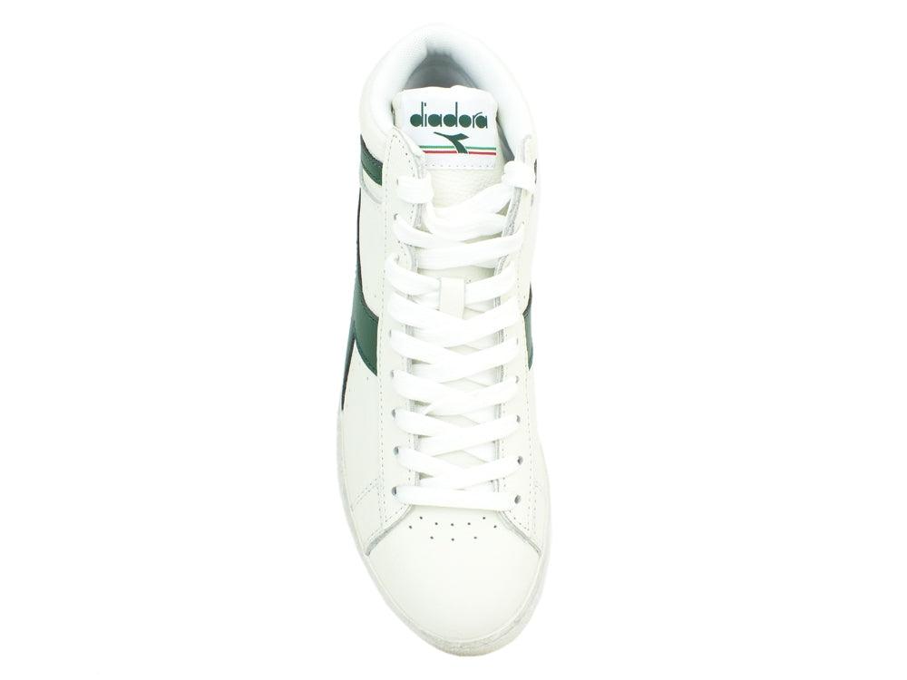 DIADORA Game L High Waxed White Fogliame 501.159657C1161 - Sandrini Calzature e Abbigliamento