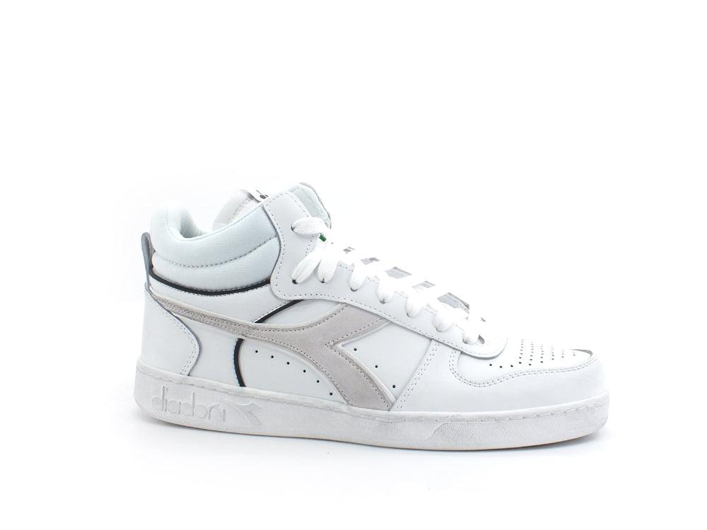 DIADORA Magic Basket Demi Cut Suede Sneaker White 501.17856401 - Sandrini Calzature e Abbigliamento