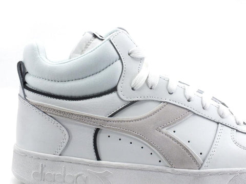 DIADORA Magic Basket Demi Cut Suede Sneaker White 501.17856401 - Sandrini Calzature e Abbigliamento