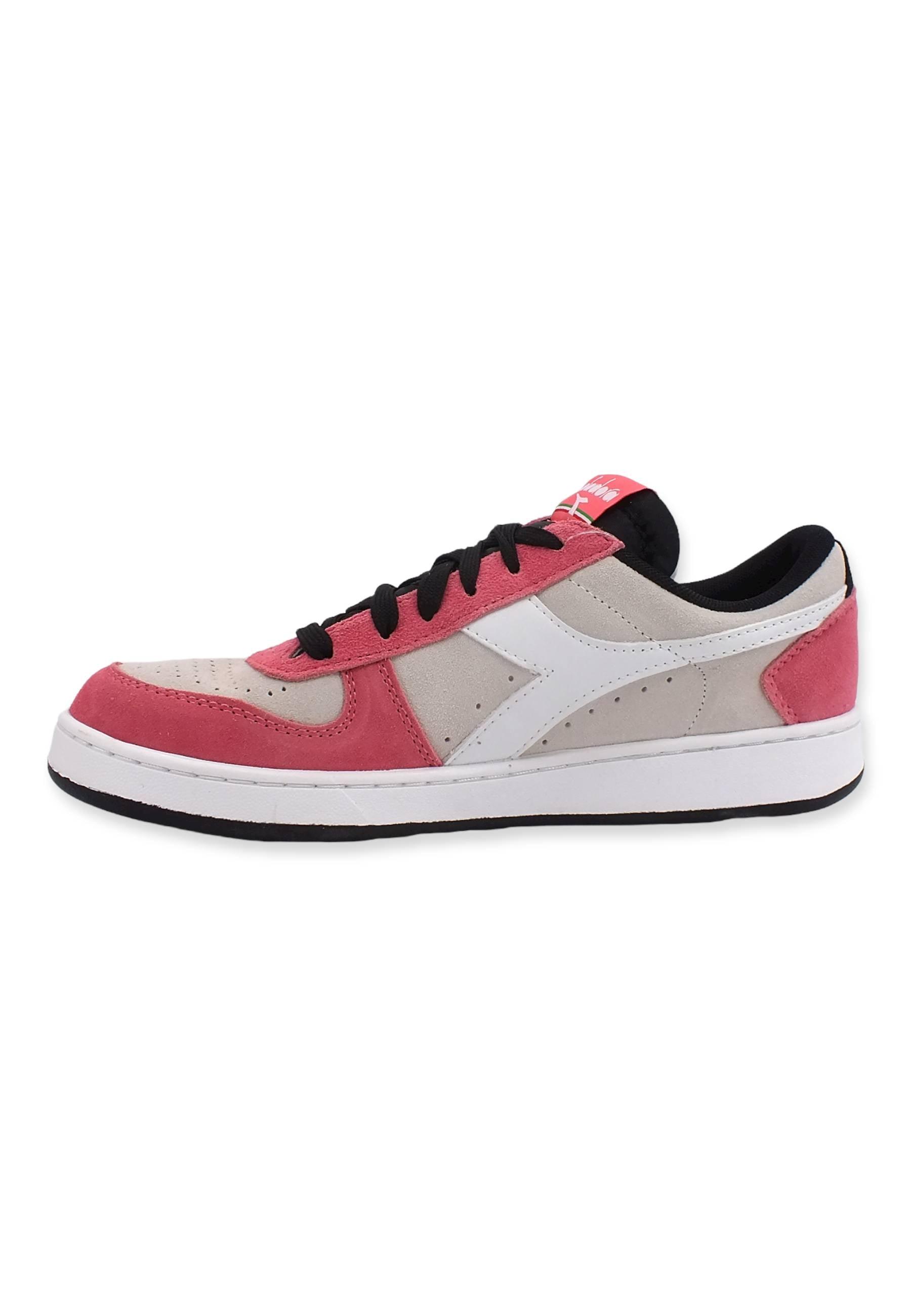 DIADORA Magic Basket Low Sneaker Donna White Tea Rose Black 501.179014C9996 - Sandrini Calzature e Abbigliamento