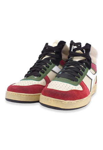 DIADORA Magic Basket Mid Sneaker Uomo Beige Cream Rhubarb Black 501.179008C9986 - Sandrini Calzature e Abbigliamento