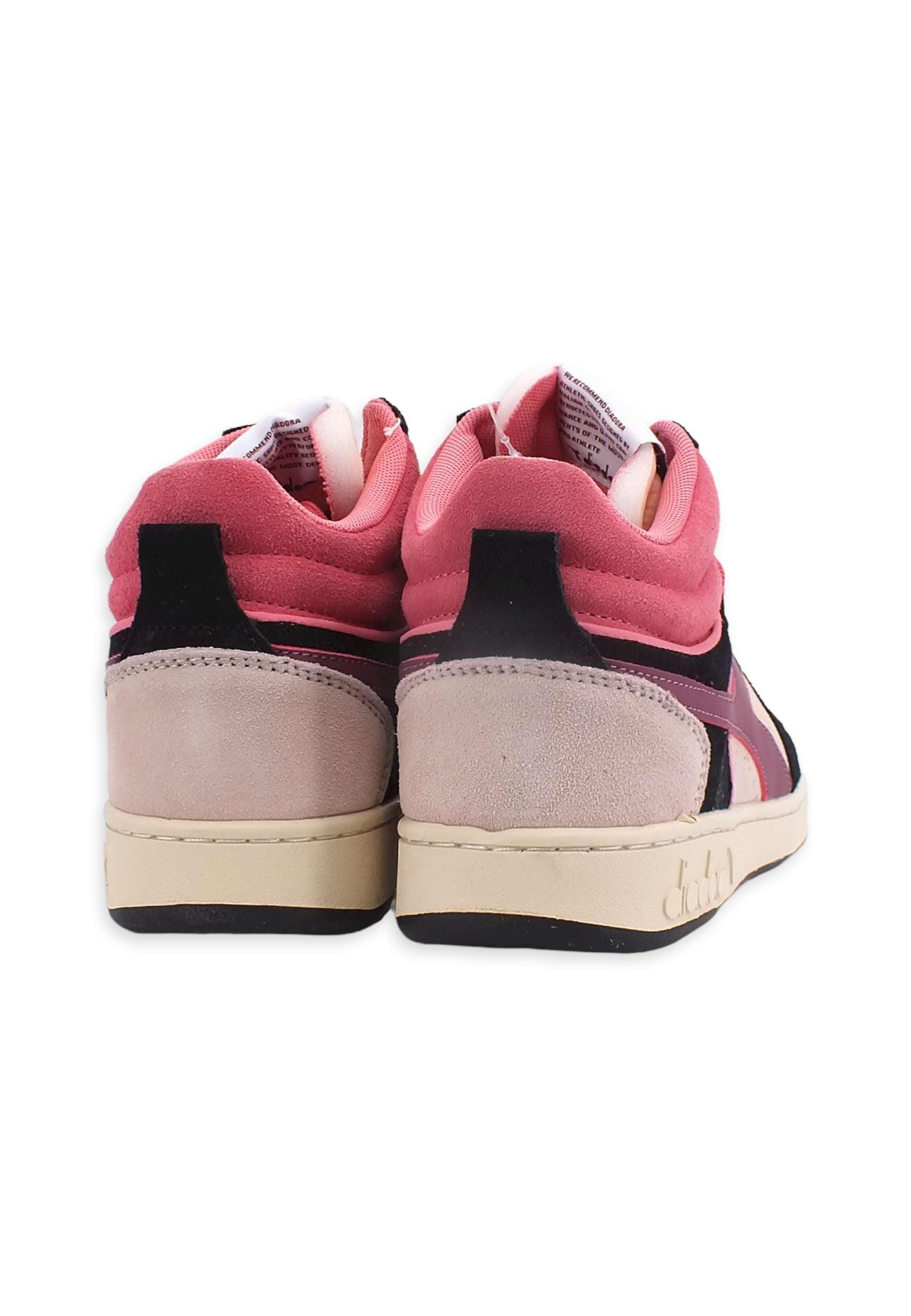 DIADORA Magic Basket Sneaker Donna Rosa Peony Silver Black Tea 501.179012D0111 - Sandrini Calzature e Abbigliamento