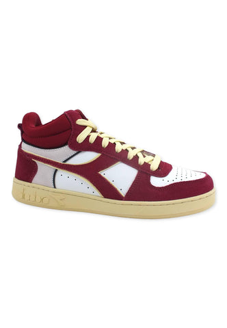 DIADORA Magic Basket Sneaker Uomo Rosso Rhubarb White 501.178563D0099 - Sandrini Calzature e Abbigliamento