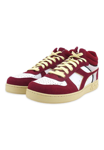 DIADORA Magic Basket Sneaker Uomo Rosso Rhubarb White 501.178563D0099 - Sandrini Calzature e Abbigliamento