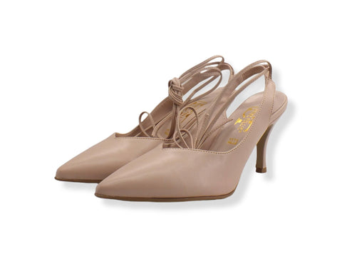 DIVINE FOLLIE Dècollète Punta Tacco Medio Gladiator Rosa Cipria 3549 - Sandrini Calzature e Abbigliamento