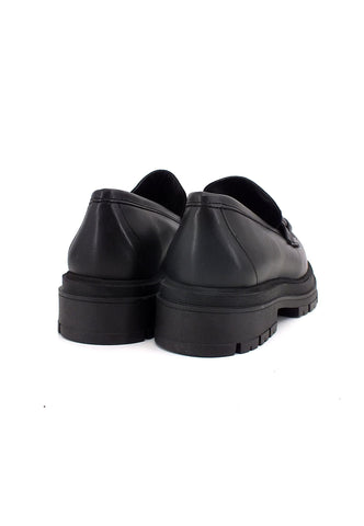 DIVINE FOLLIE Mocassino Combat Donna Nero DF2234 - Sandrini Calzature e Abbigliamento