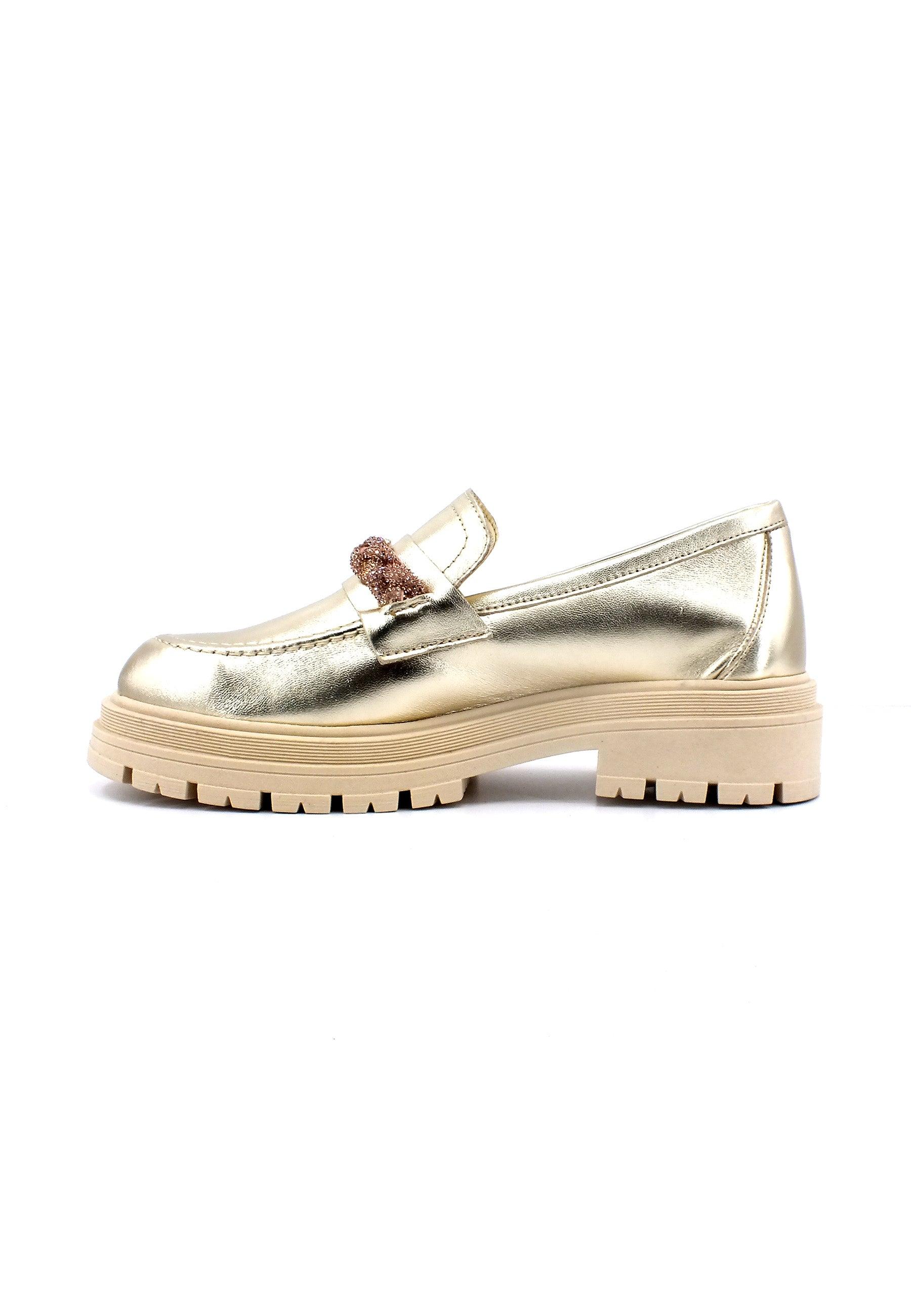 DIVINE FOLLIE Mocassino Donna Oro Platino DF2305 - Sandrini Calzature e Abbigliamento