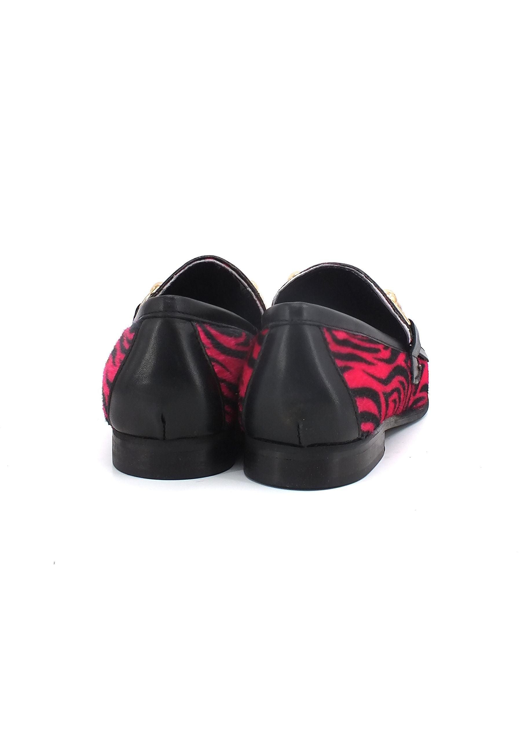 DIVINE FOLLIE Mocassino Donna Zebra Fuxia 835-26F - Sandrini Calzature e Abbigliamento